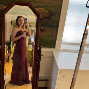 Burgundy Bridesmaid dress
